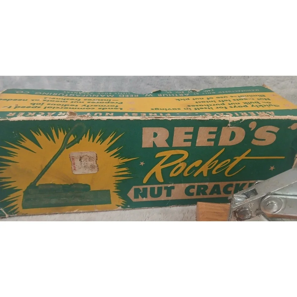 Vintage Reed's Rocket Nut Cracker with‎ Box York Texan Sheller & Nut Pick Set